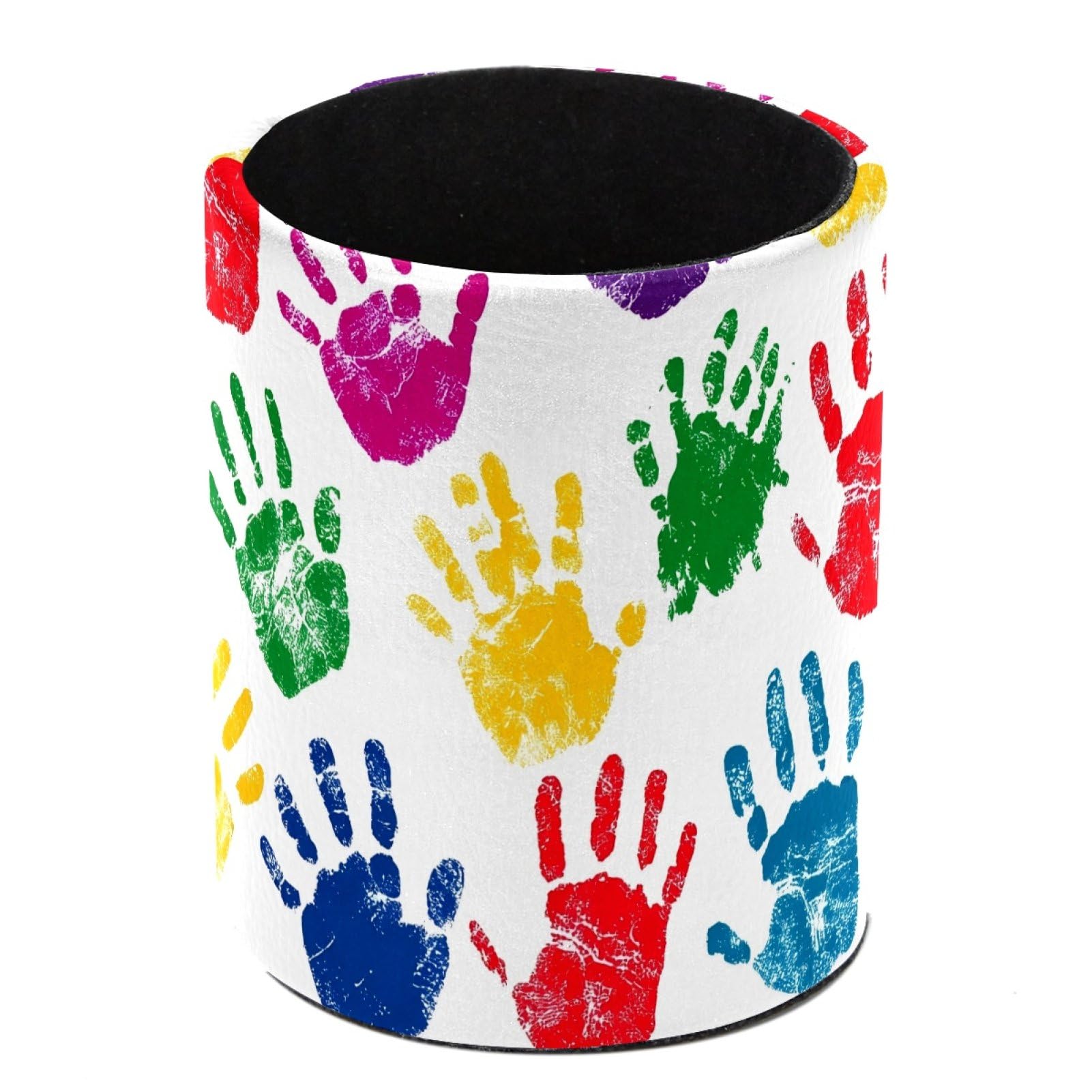 FWJZDSP Palm Print Pencil Cup Pen Organizer Makeup Brush Holder for Office Home Countertop Desk Accessory Storage