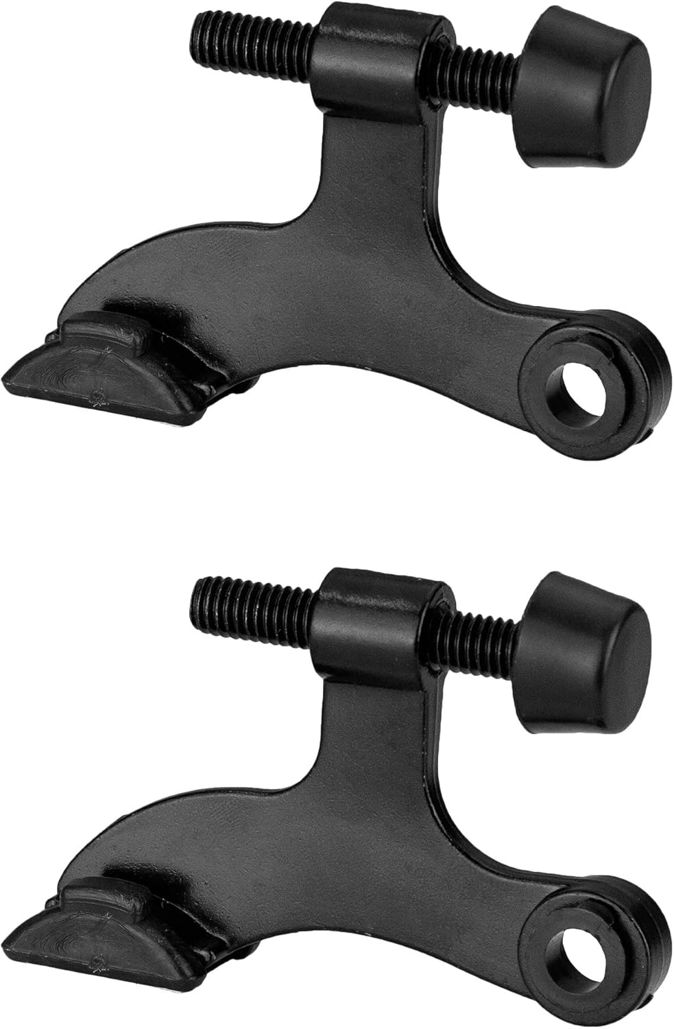 Door Stopper Hinge, Black 2 Pack Heavy Duty Adjustable