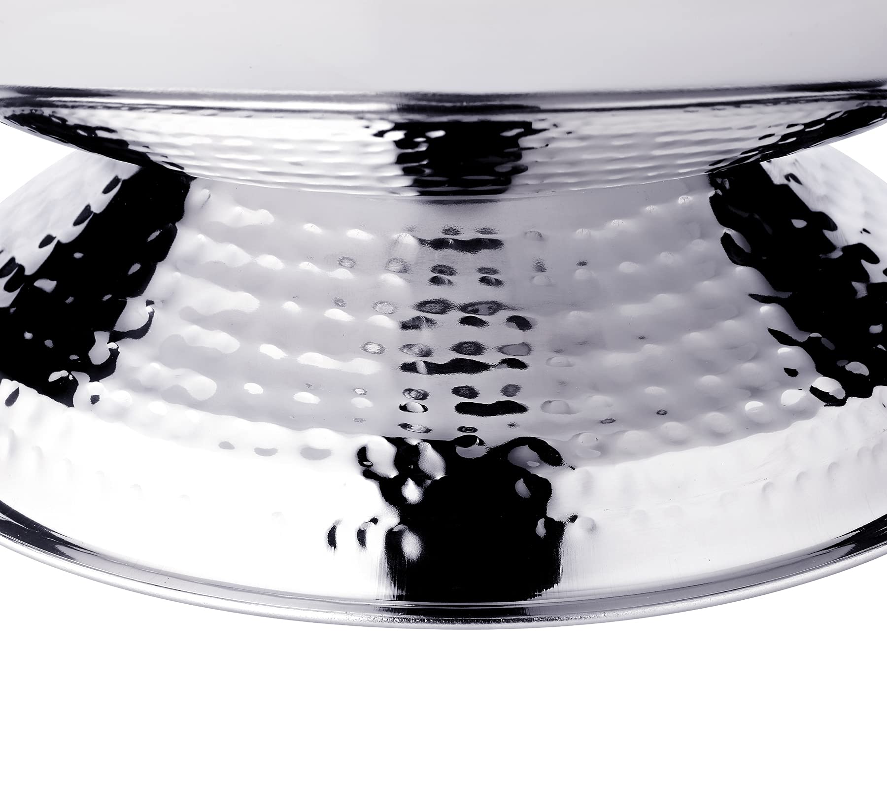EDZARD Champanera Till (Ø 43 cm, H 24 cm), acero inoxidable de doble pared, martillada, para 6 botellas – enfriador de cava grande, enfriador de botellas, enfriador de vino