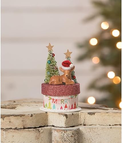 Bethany Lowe Merry Brights Deer On Box