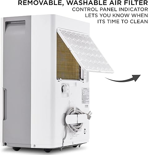 Miniatura 5 de Ivation 4,500 Sq. Ft Energy Star Dehumidifier, Large Capacity Compressor De-humidifier for Extra Big Rooms and Basements w Continuous Drain Hose