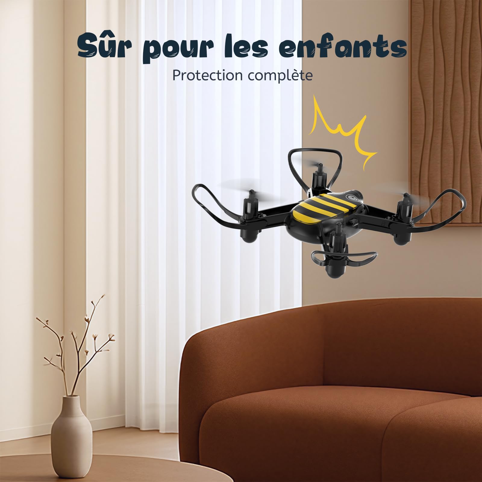 Loolinn | Drone comme Cadeau pour Enfants - Design Amusant, Facile à Piloter, Sûr pour les Enfants, Rotation à 360°, Station de Charge et Deux Batteries Incluses(Cadeau pour Garçons et Filles)