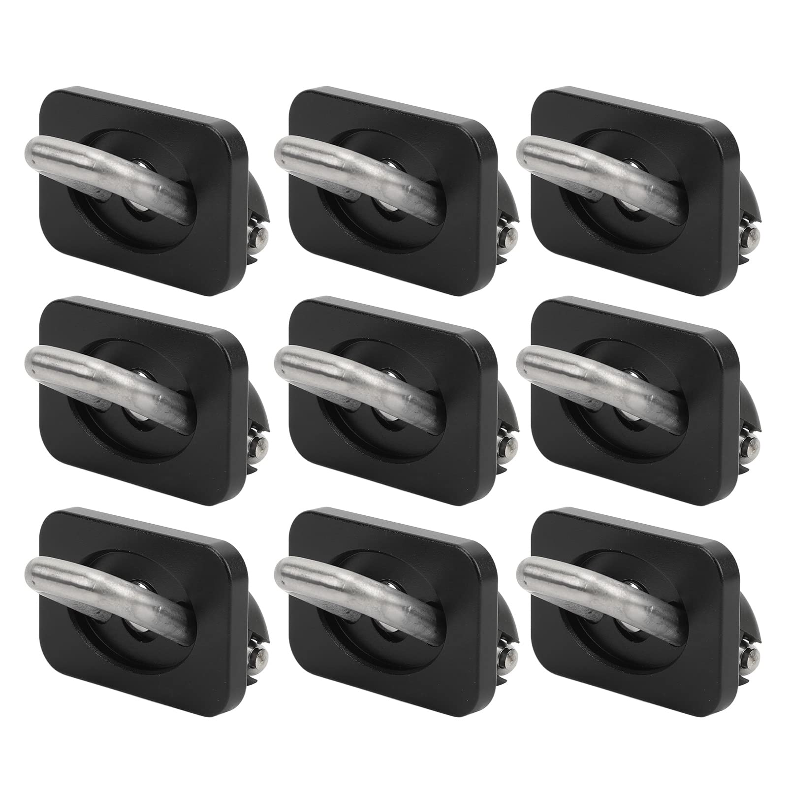 9 anclajes de amarre para cama de camión, repuesto de rodamiento de carga interior de 1000 libras para 2007-2021 (Negra)
