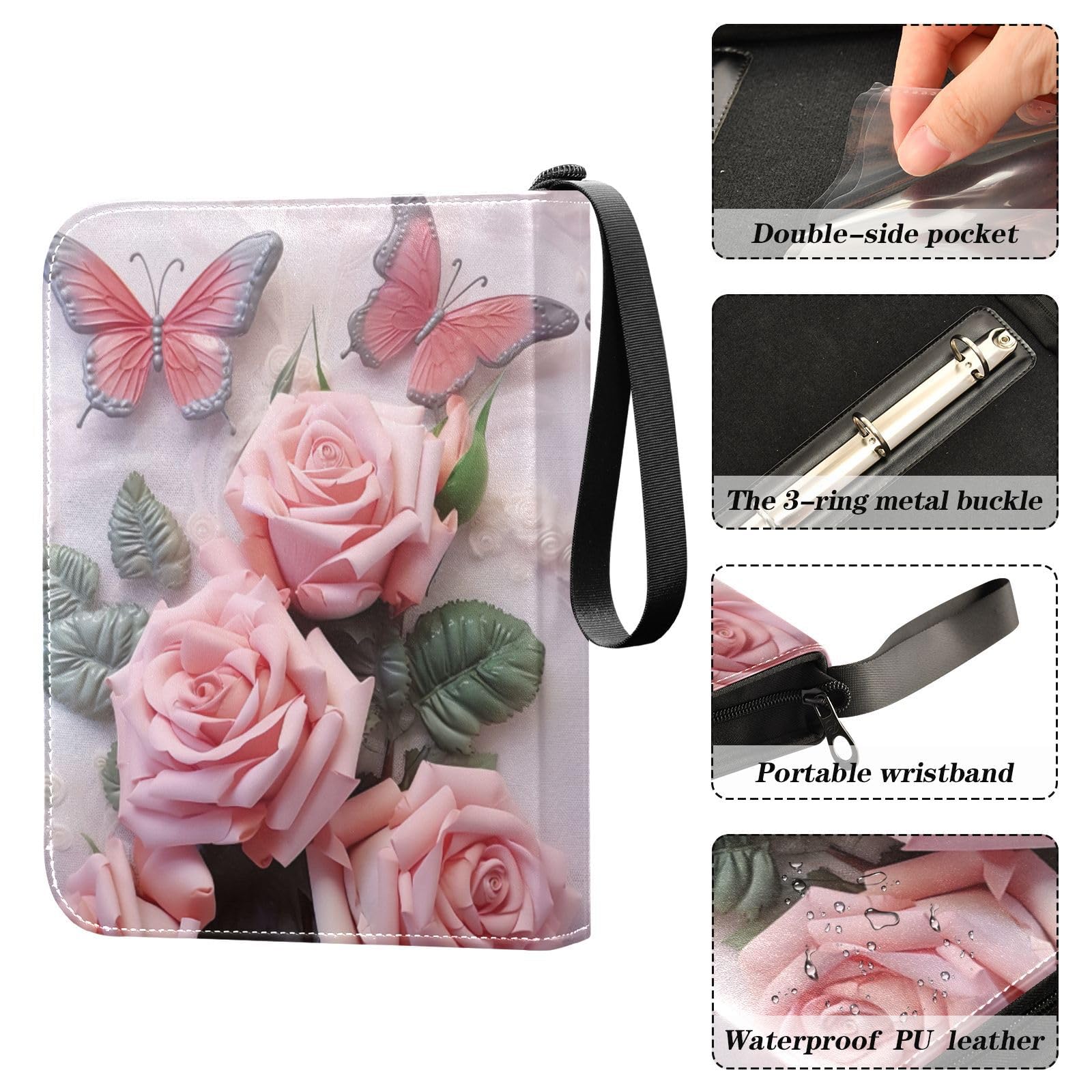 metal rose card sleeves Pink Waterproof Trading Binder,400-Pocket Trading Album Display Holder,Display Case with Card Set for Soccer Card,Gaming Cards,and Other TCG 2011862 : Toys & Games These sleeves dont just Almost-A-Penny