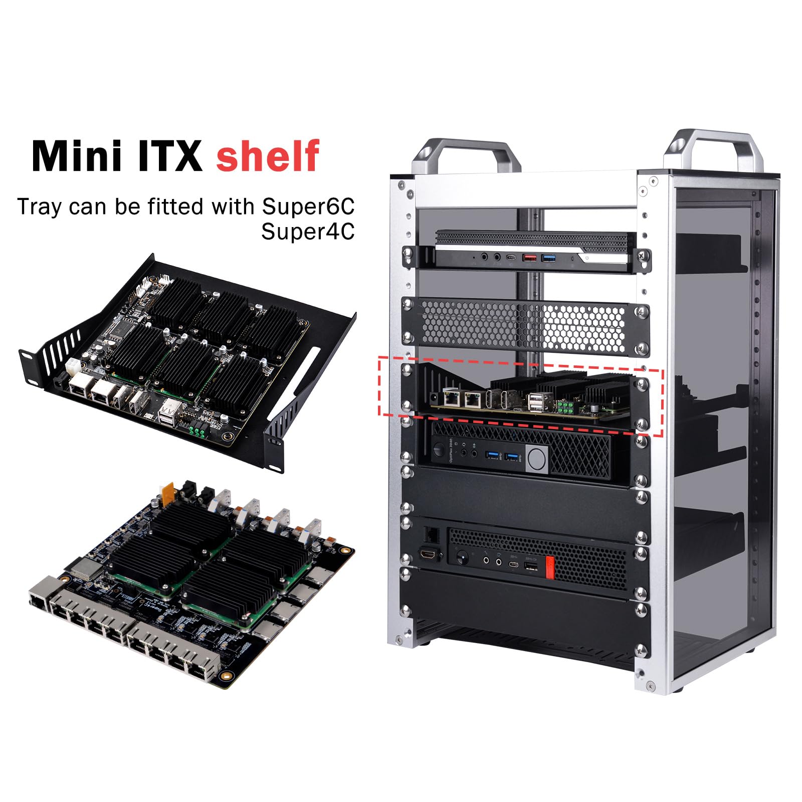 Rack For Min Max Snapklik.com : Mini ITX Shelf 1U Rack, 7.87