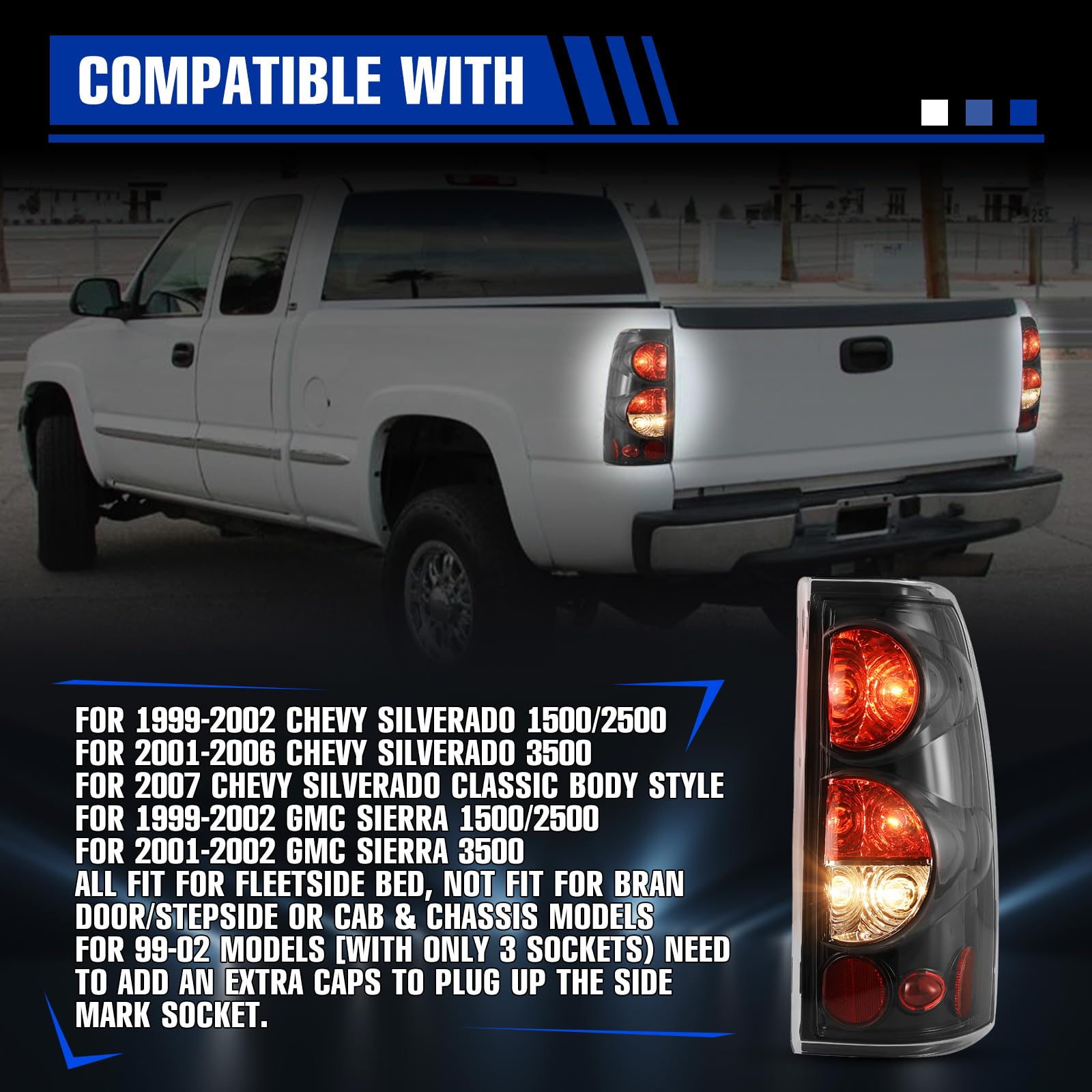 しばっち Compatible With Chevrolet For Silverado 3500 2001 2002 2003 2004 2