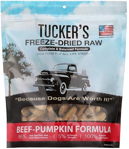 Tucker's Raw Frozen Freeze Dried Raw Dog Food, Beef &