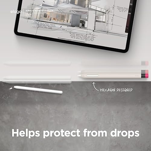 Miniatura 6 de elago Estuche clásico compatible con Apple Pencil de 2 generación, silicona duradera, funda protectora de soporte, diseño clásico, compatible con