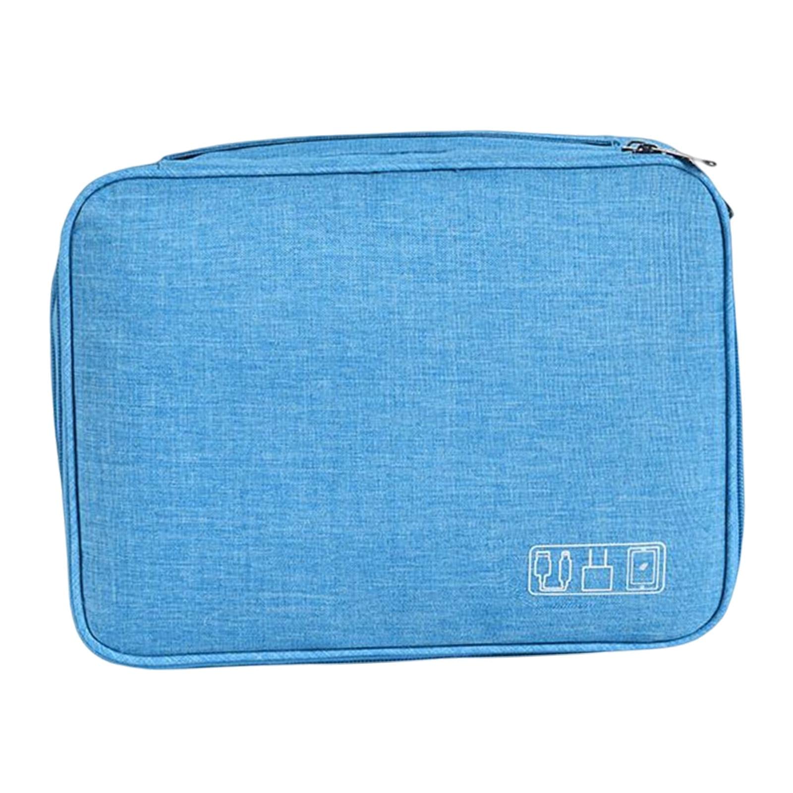 CALANDIS Electronic Organizer Shockproof Waterproof for Power Bank Earphone Blue-image-8