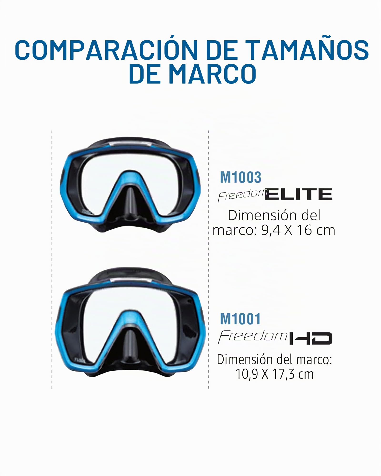 Tusa Freedom Elite - Gafas Máscara de buceo y snorkeling Adultos, color Negro