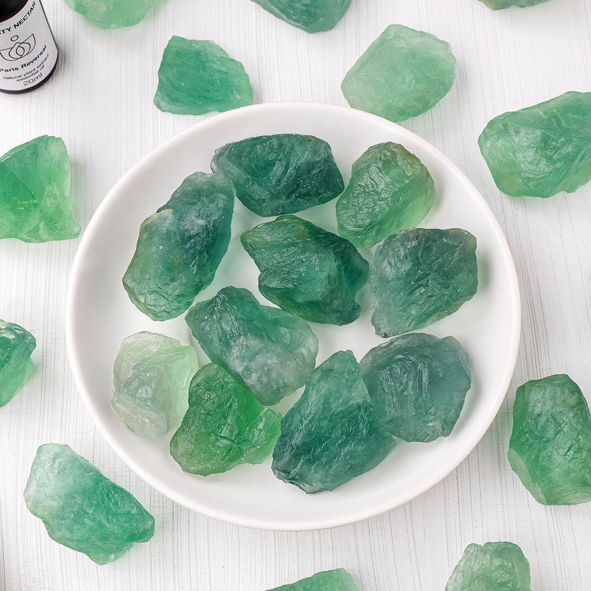 500g Natural Green Fluorite Crystal Raw Stone Crushed Stone Fish Tank Decorative Ornaments