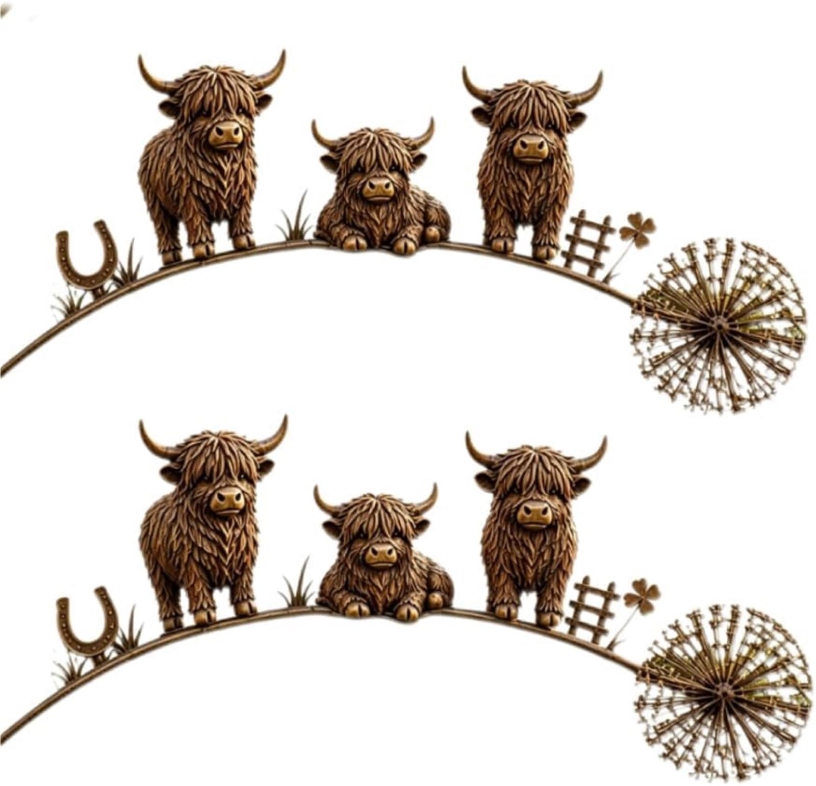 CAIFUGUIHE Metal Robin Garden Stake with 3 Birds and Dandelion