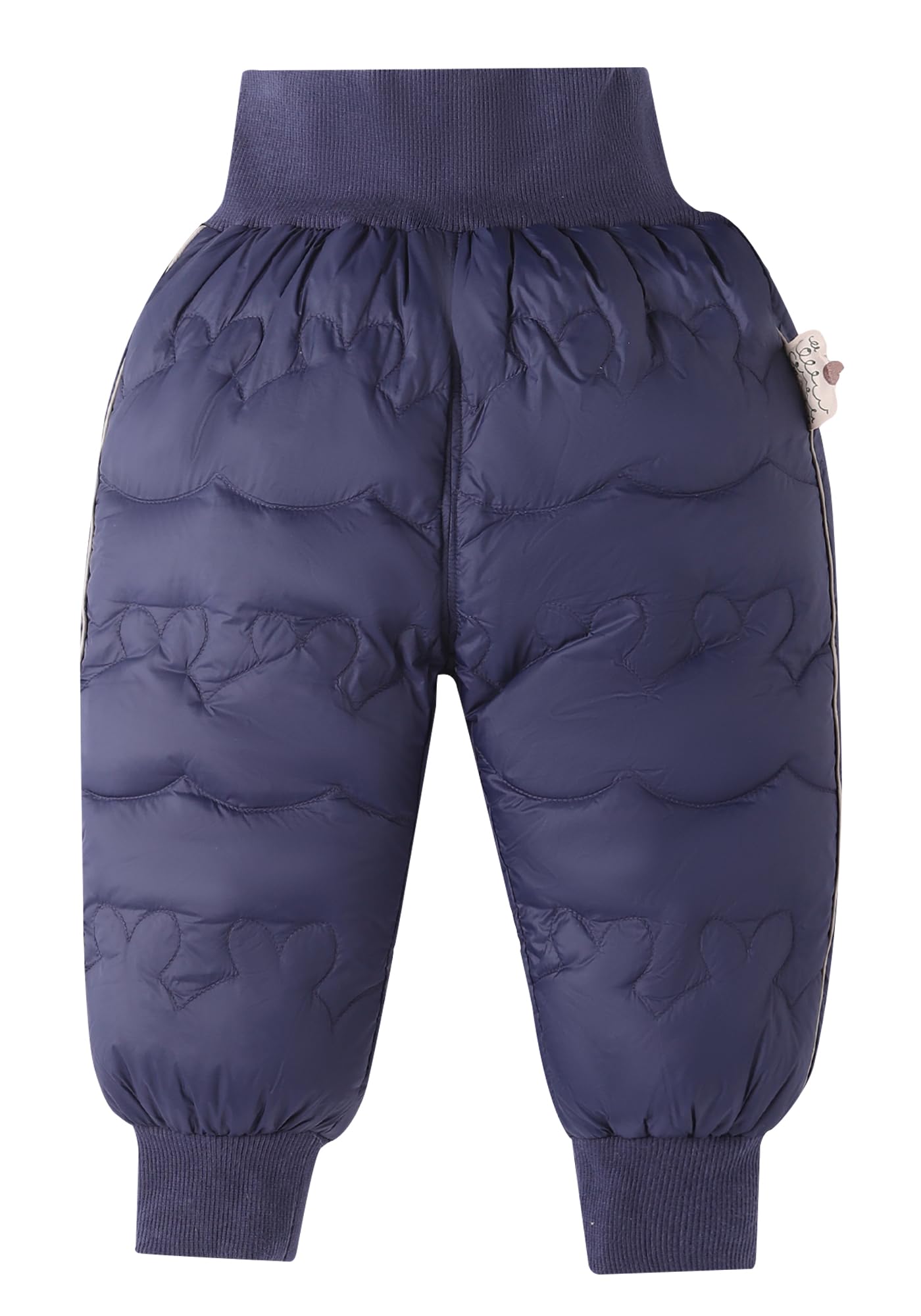 Happy Cherry Pantalones de plumón para niños, ligeros, de invierno, gruesos, cálidos, para la nieve, para niñas y niños, pantalones de esquí a prueba de viento, pantalones para exteriores, de invierno