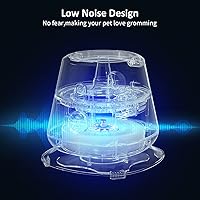 Vista 5 de Kit de aseo para perros con 5 herramientas profesionales de aseo, kit de aspiradora de aseo para mascotas, lata de polvo de 1.3 L, cortadoras