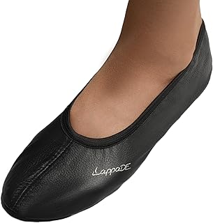 Lappade Zapatillas de gimnasia, color negro, blanco, azul vaquero, rosa, morado, rojo, con suela de cuero, tallas 28-46