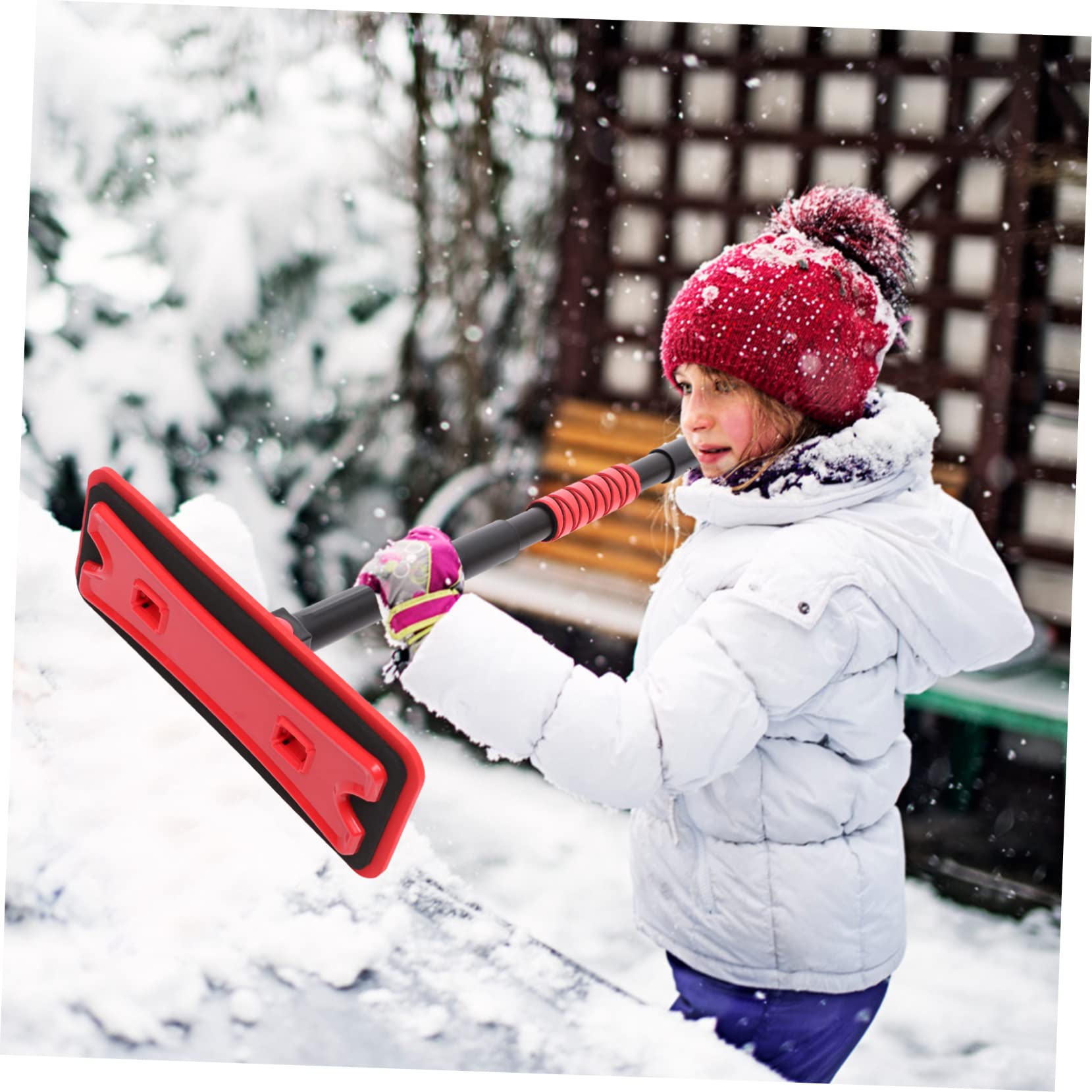 Toddmomy Grattoir à Neige pour Pare-Brise De Voiture Brosse à Neige Amovible Outil De Nettoyage pour Déneigement Hivernal Grattoir à Glace