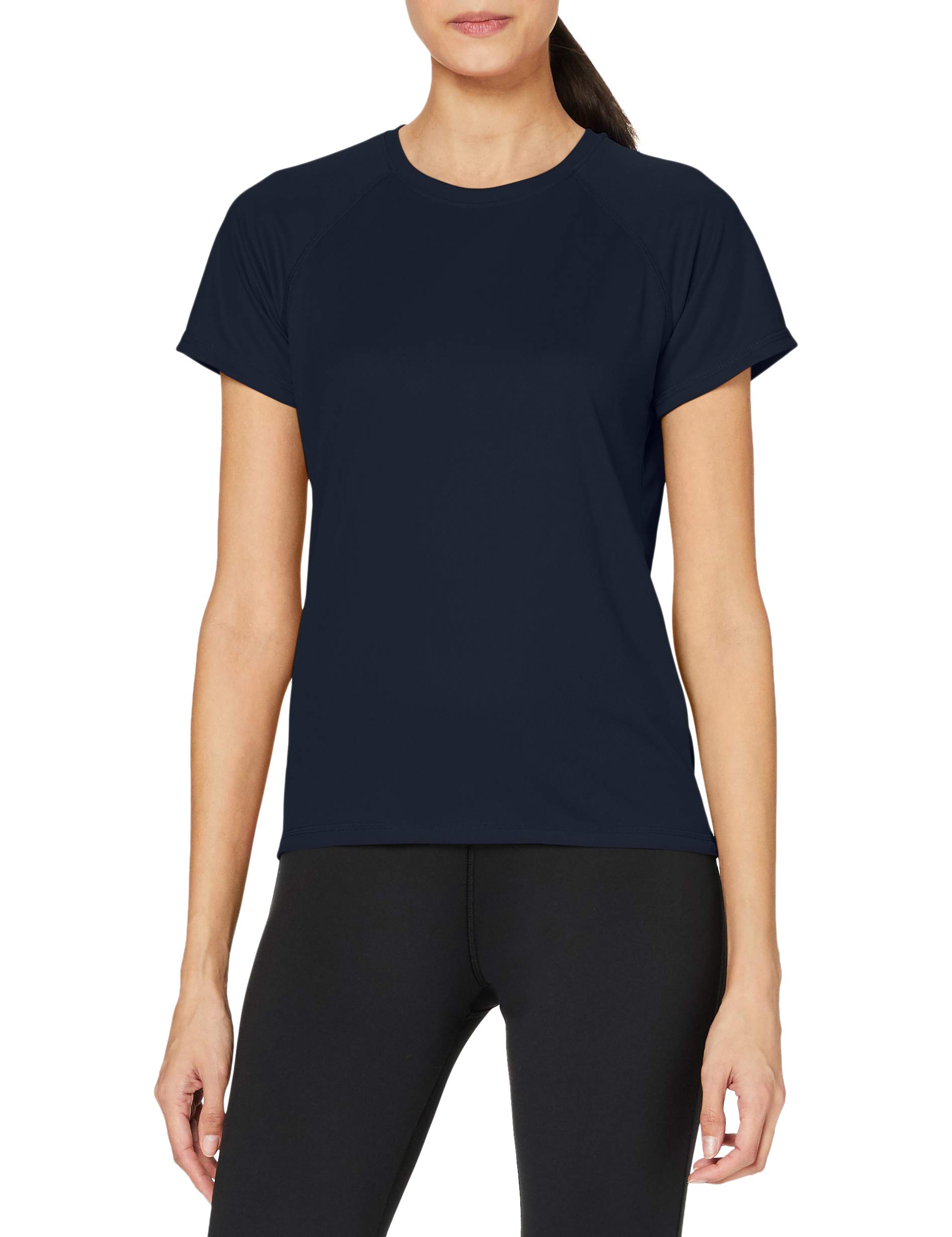 adidasWomen's Active 140 Raglan Sports Shirt, Blue (Marina Blue), L UK