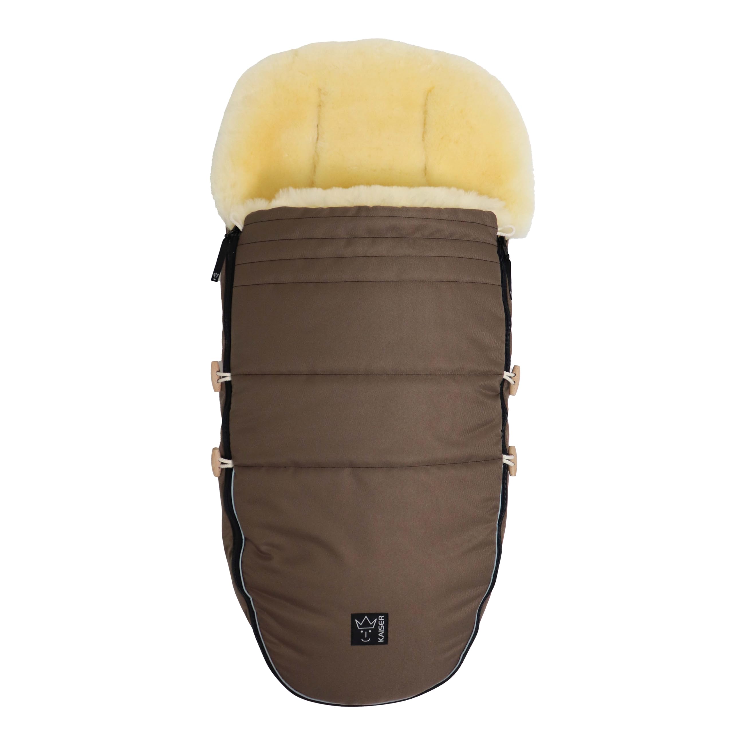 Kaiser 6544585 Lammfell Fußsack "LOVE THE NATURE" Farbe: caribou