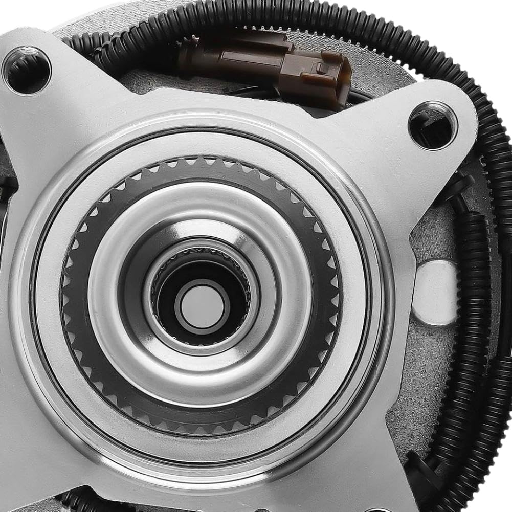 Conjunto de buje y cojinete de rueda delantera con ABS de 6 lengüetas compatible con gasolina 2015 2016 2017 4WD V6 3 5L