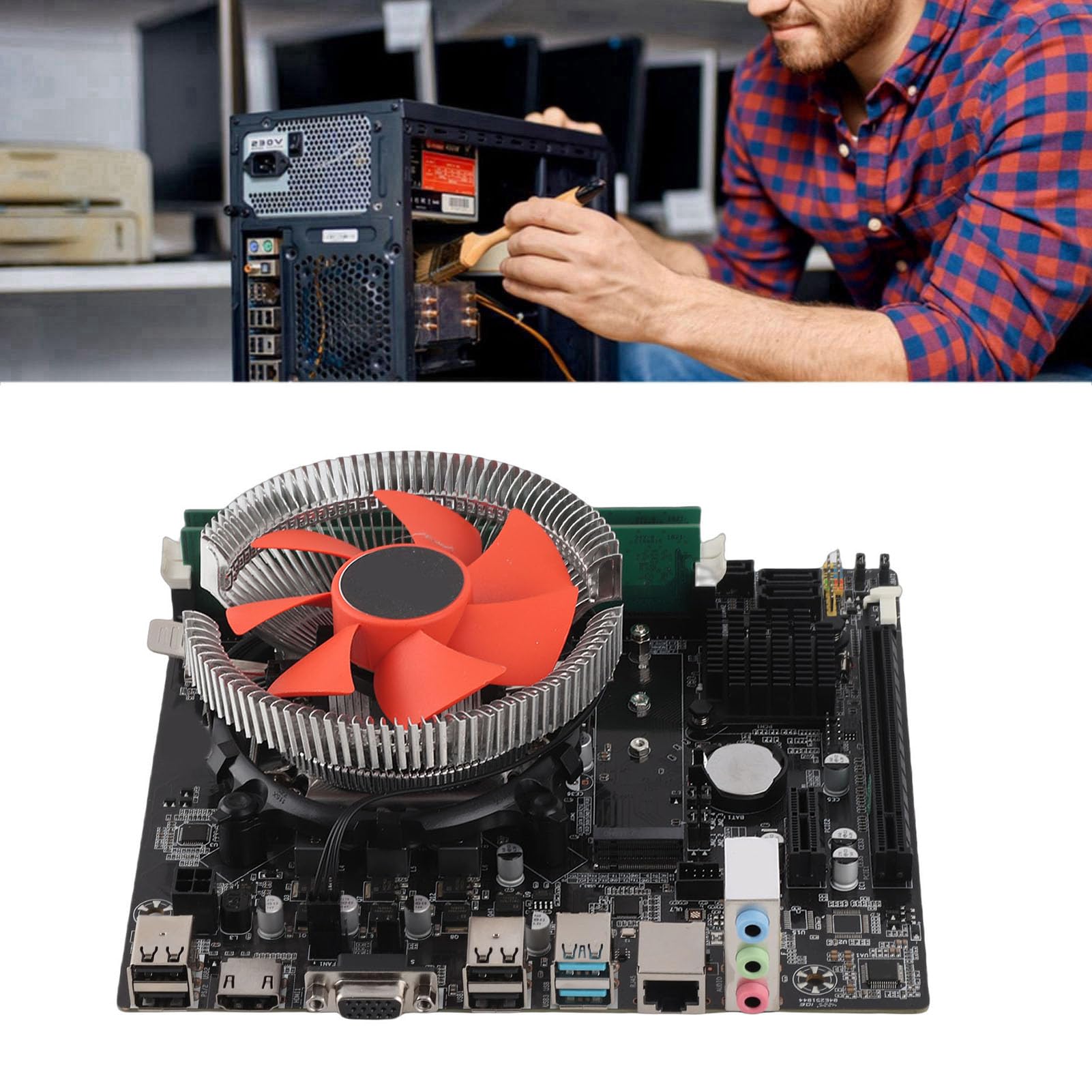 Mingzhe I5 3470 CPU 8G DDR3 Placa Base CPU Combo con Ventilador B75 Conjunto de Placa Base para Computadora de Escritorio