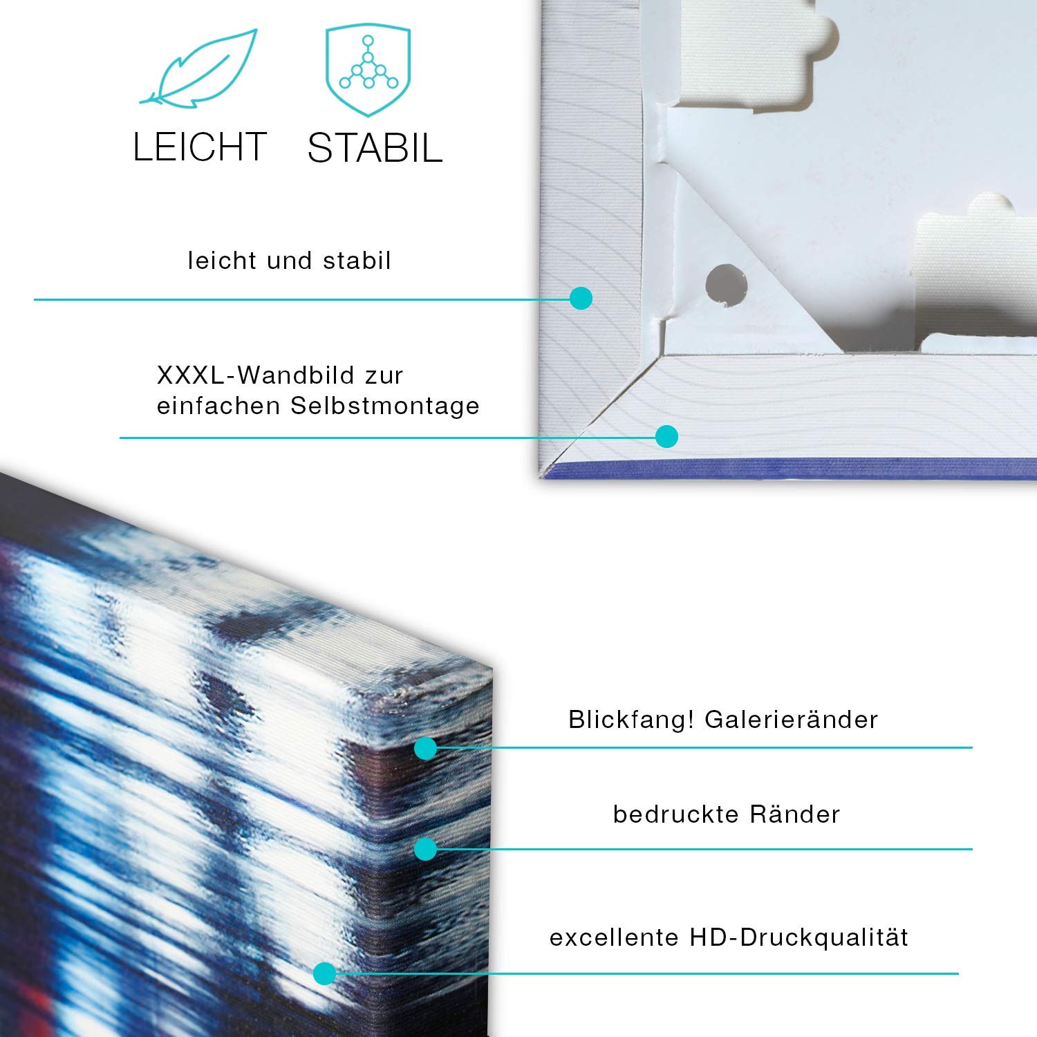 murando - Leinwandbild DIY Wohnung, Schlafzimmer, Wohnzimmer, Kunstdruck | Hochwertige Leinwand, sofort aufhängbar, ideal fürs Wohn- oder Schlafzimmer, wasserfest und lichtecht, langlebig, stilvoll