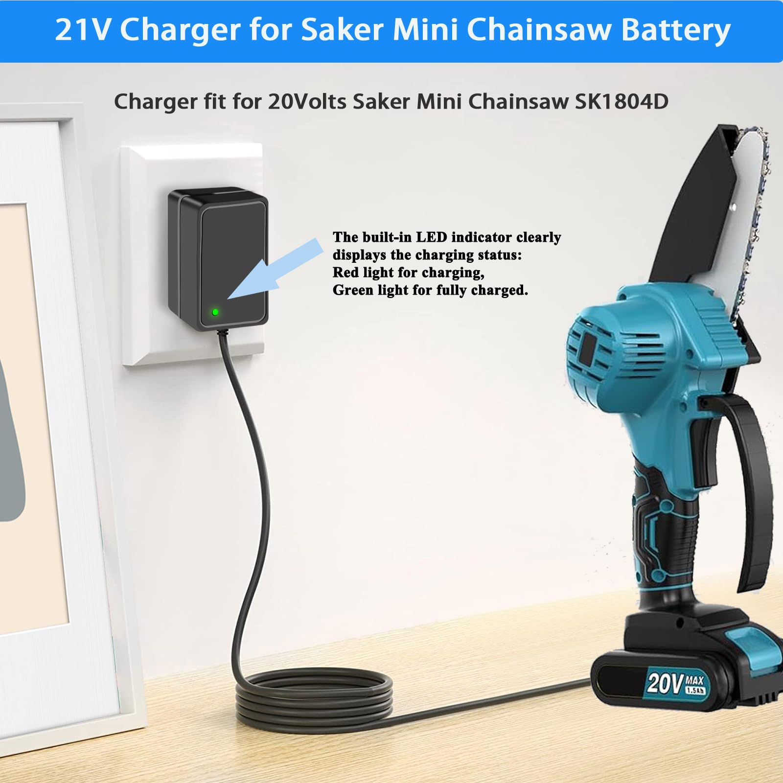 Chargeur Pour Batterie Lithium 18V/21V – Prise Européenne, Compatible Avec Perceuses, Meuleuses Et Outils électriques Courants