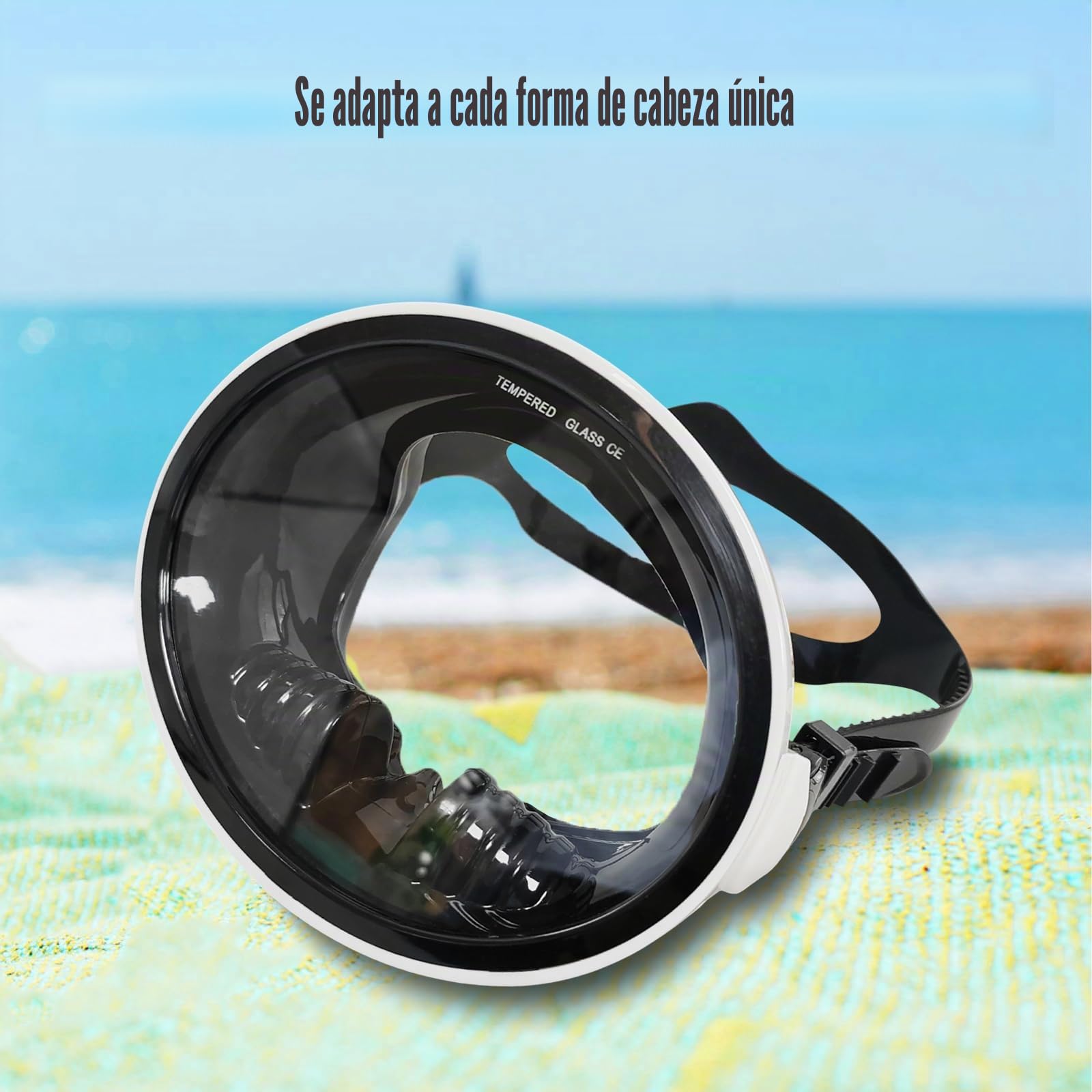 Gafas de buceo para adultos, gafas de buceo de cara completa, máscara de buceo para hombre y mujer, correa de silicona ajustable, máscara de buceo antifugas, gran campo de visión, buceo submarino