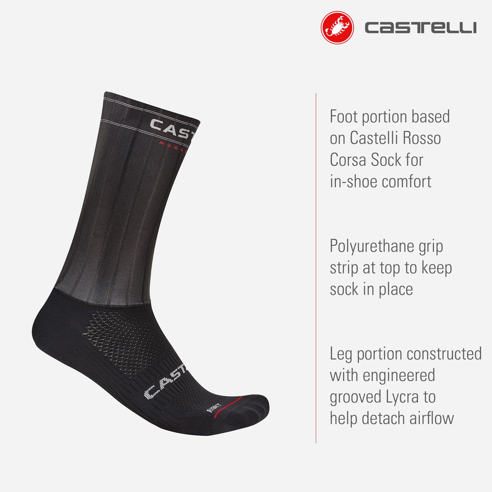 CASTELLI Unisex Fast Feet 4 Sock Socks (1er Pack)