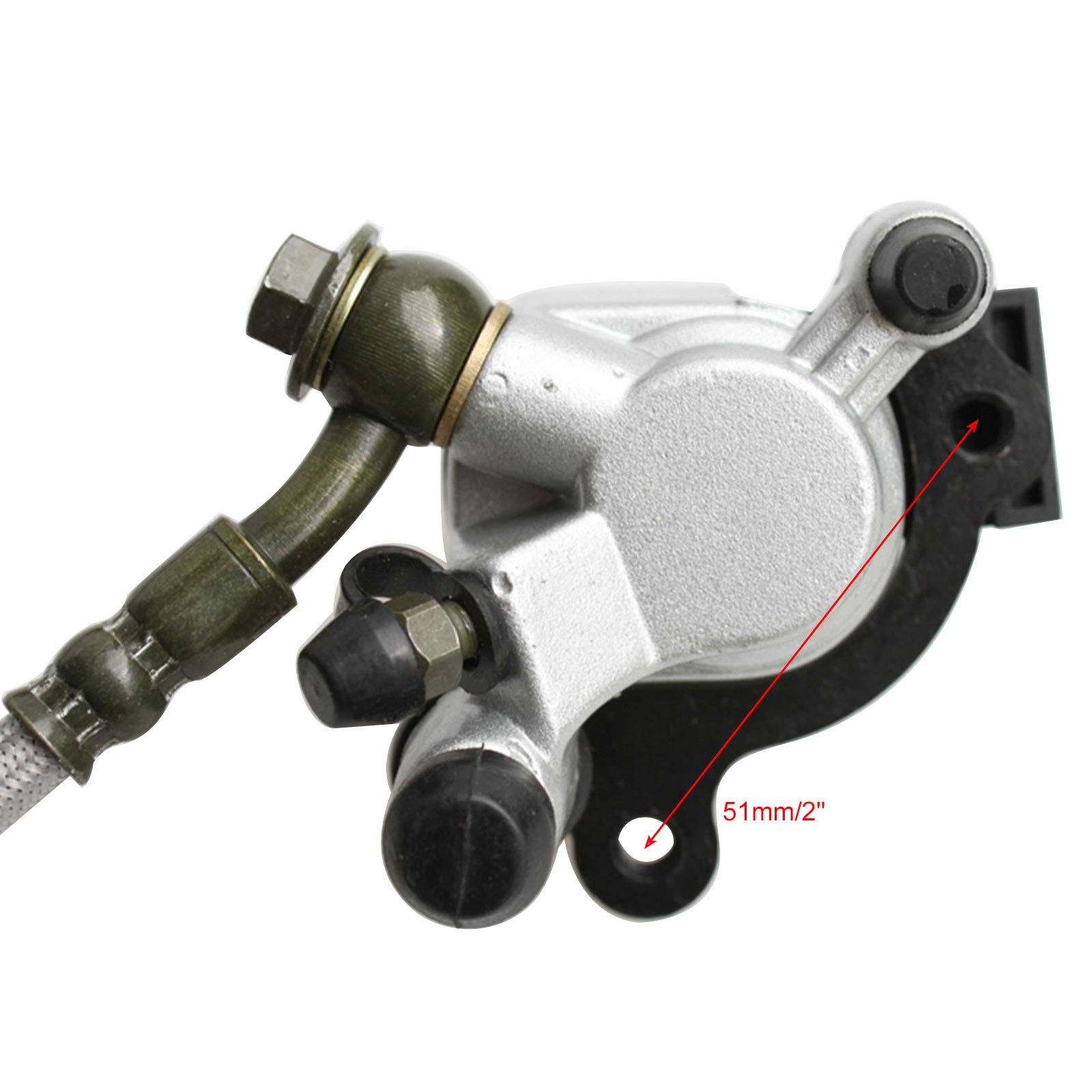 WOOSTAR Pinza Disco Freno Delantero Moto Palanca de Freno Reemplazo para 2 Tiempos 43cc 47cc 49cc Mini Pocket Bike Dirt Bike Mini Chopper Scooter