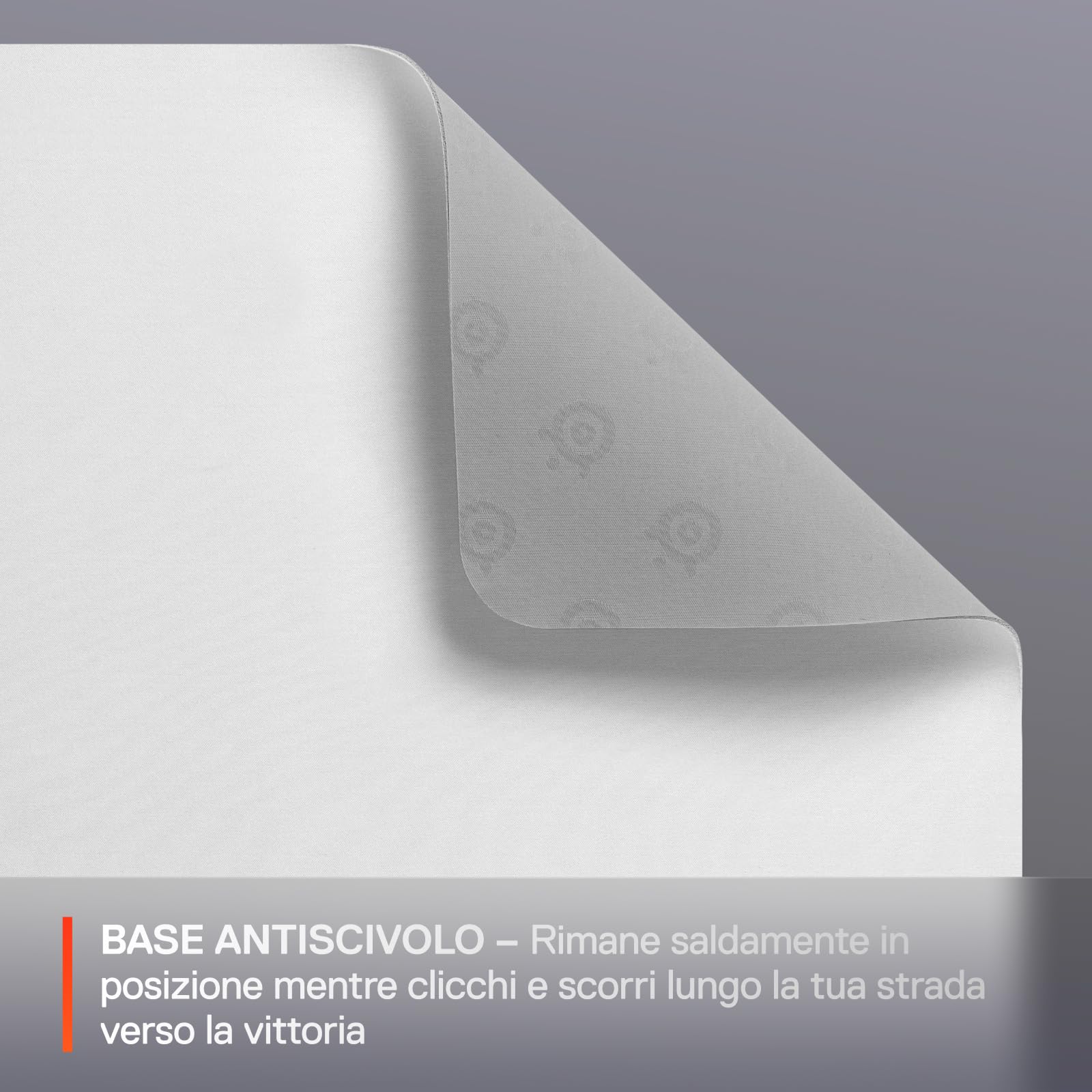 SteelSeries QcK Mousepad Grande - White - Base in gomma siliconica no-slip - Tracking e stabilità top - Ottimizzato per sensori di gioco - 450mm x400mm - FPS, MOBA, RTS, MMO