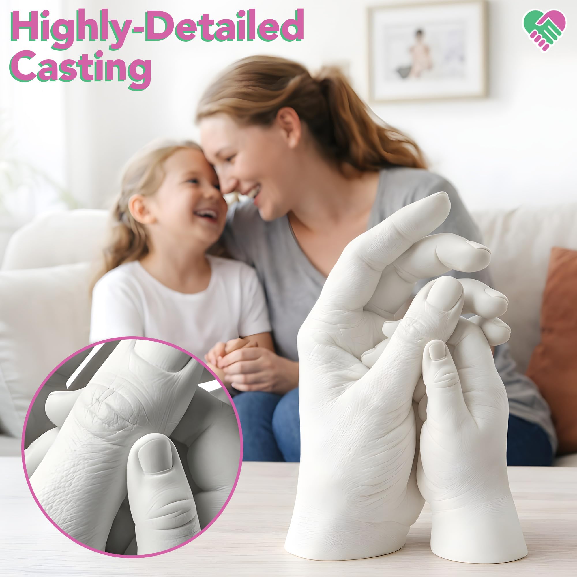 Luna Bean Hand Casting Kit – The Original Hand Mold Kit – Mothers Day Gifts for Mom - Anniversary Engagement Gifts for Women Men Couples Wife Boyfriend Girlfriend Wedding Bridal Shower - 5