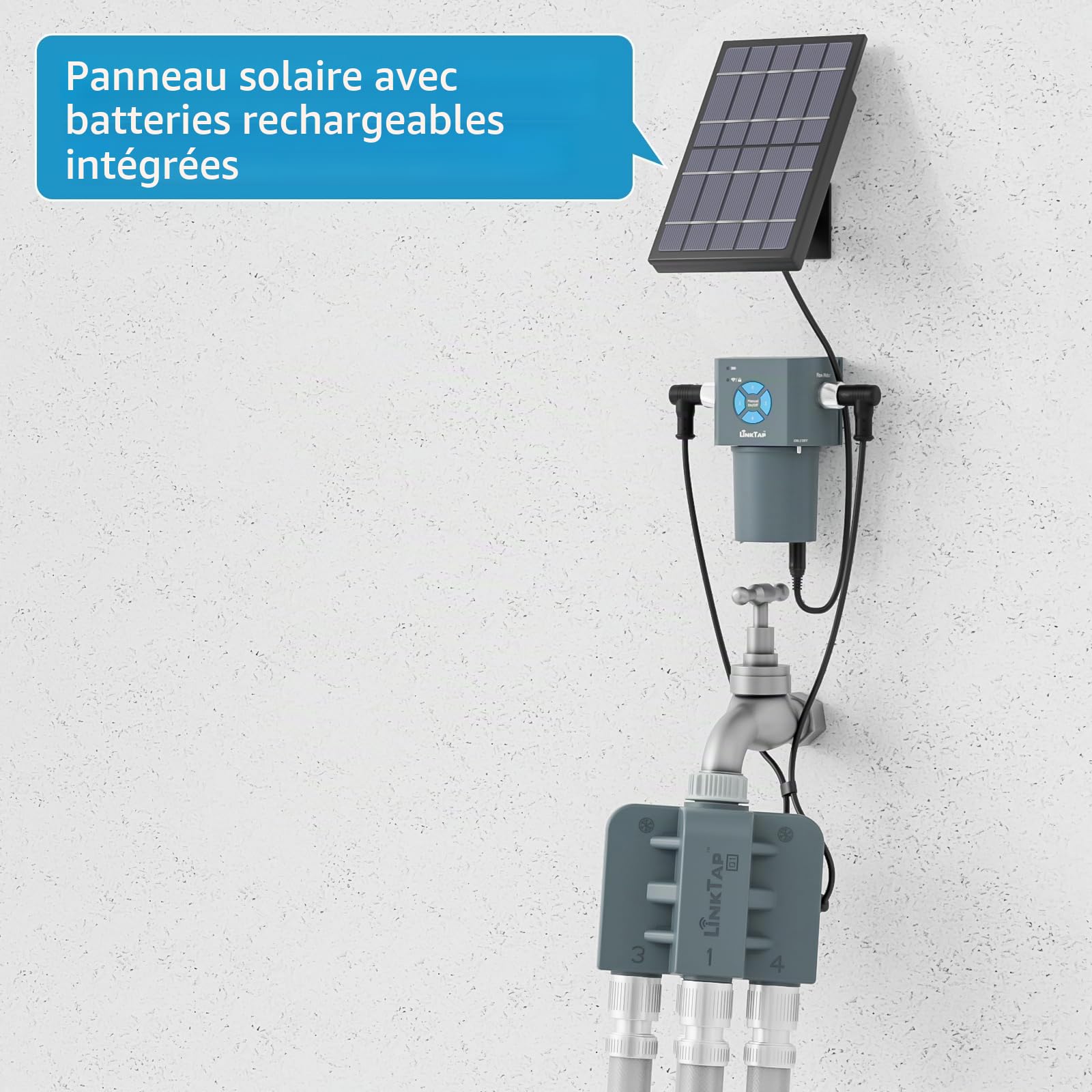 LinkTap ValveLinker Convertisseur DC avec Manchon Étanche, 9-24V à 9V | Uniquement pour LinkTap ValveLinker, Convertit une entrée DC 9-24V en sortie DC 9V, pour solaire, adaptateurs AC/DC