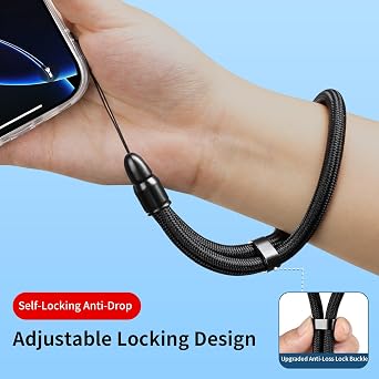 2 Pack 7mm Thick Phone Lanyard Wrist Strap, 360 Rotatable Heavy Duty Chunky Cord Wristlet for Cell Phone Case, Camera