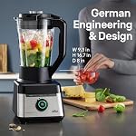Braun TriForce Power Mixer - Powerful 1200 Watt countertop mixer with 10 manual speeds, 3 textures and 3 food settings, stainless steel blades for effortless emulsification, for smoothies, purees and more