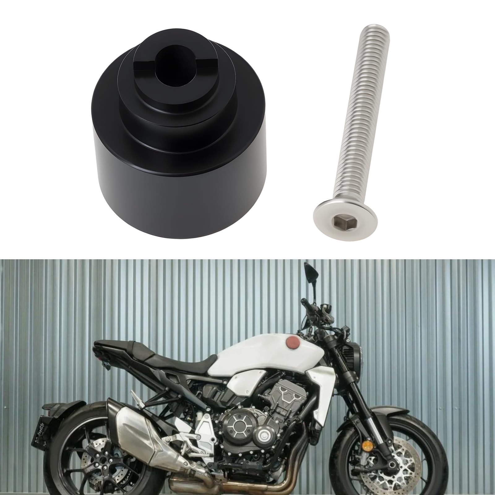 1 Par de Contrapesos Negros para Manillar de Motocicleta M6x1,25 Compatible con Honda CB GL RVF NX FMX Y SH