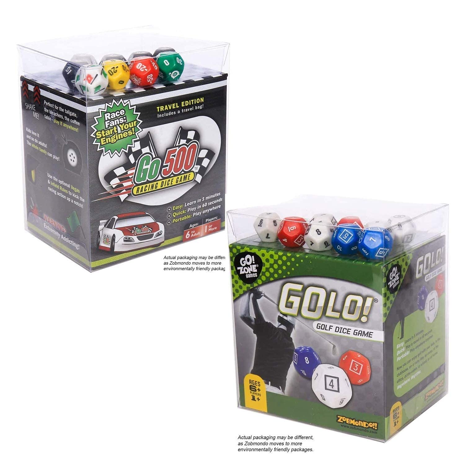 Zobmondo Go500 Car Racing Dice Game - NASCAR Family Game For Travel & Game Nights