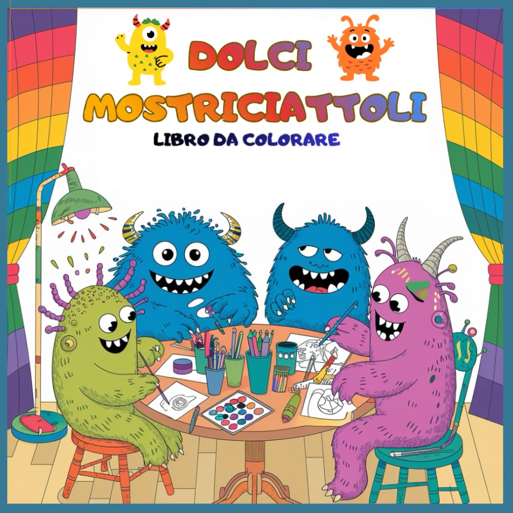 Dolci Mostriciattoli: Libro da colorare per bambini con mostri simpatici, divertenti e facili da colorare