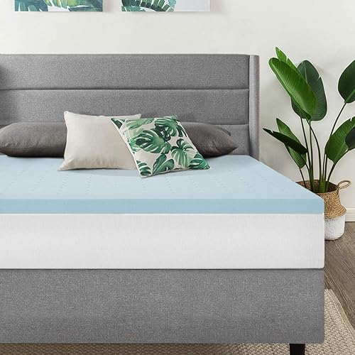 Miniatura 13 de Best Price Mattress - Sobrecolchón de espuma viscoelástica ventilada de 1.5 pulgadas con infusión de gel refrescante, certificado CertiPUR-US,