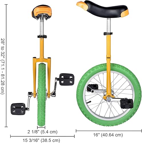 Miniatura 92 de AW Rueda de 16/18/20/24 pulgadas, asiento ajustable para exteriores, para adultos, niños, deportes al aire libre, ejercicio de fitness, para elegir