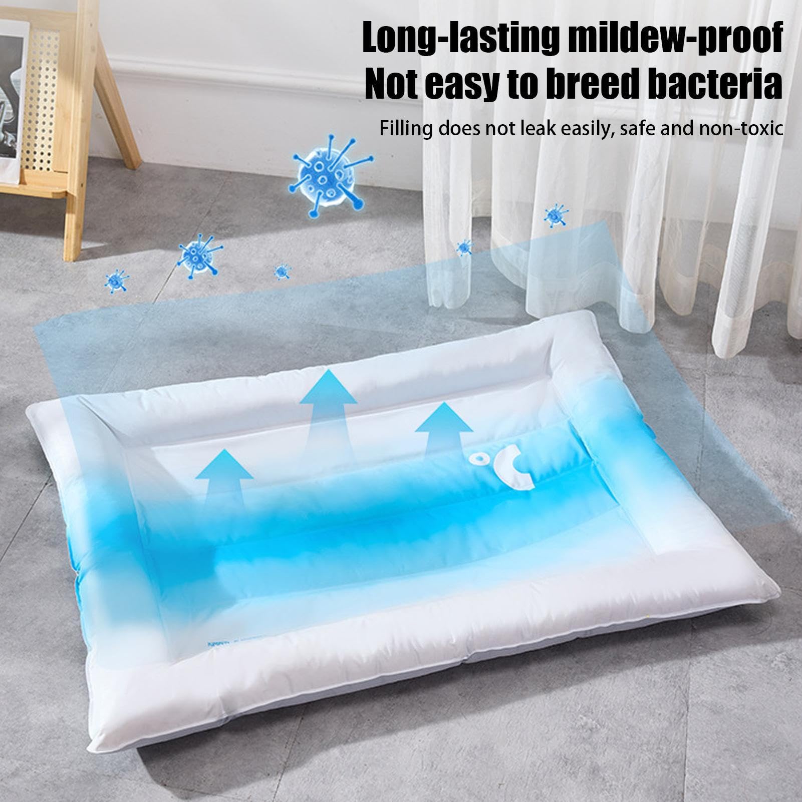 Gel-Kühlmatte für Haustiere, kühles Schlaf-Gel-Pad für Hunde und Katzen, 65 x 57 cm, atmungsaktive Haustiermatratze für Wohnzimmer, Balkon, Park, Picknick, Rasen, Sommerfreundlichkeit