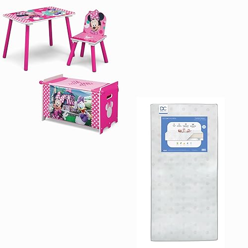 Vista 26 de Delta Children CoComelon - Juego de sala de juegos para niños pequeños de 3 piezas, incluye mesa, silla y caja de juguetes, color verde