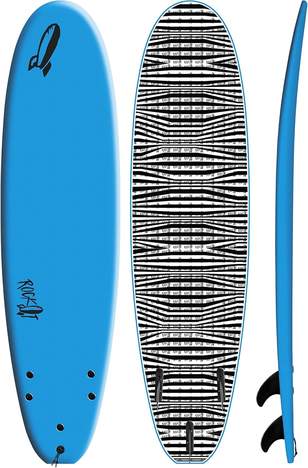 Amazon.com : Rock-It 7' SHORTBUS Midsized Soft Top Surfboard, Surf