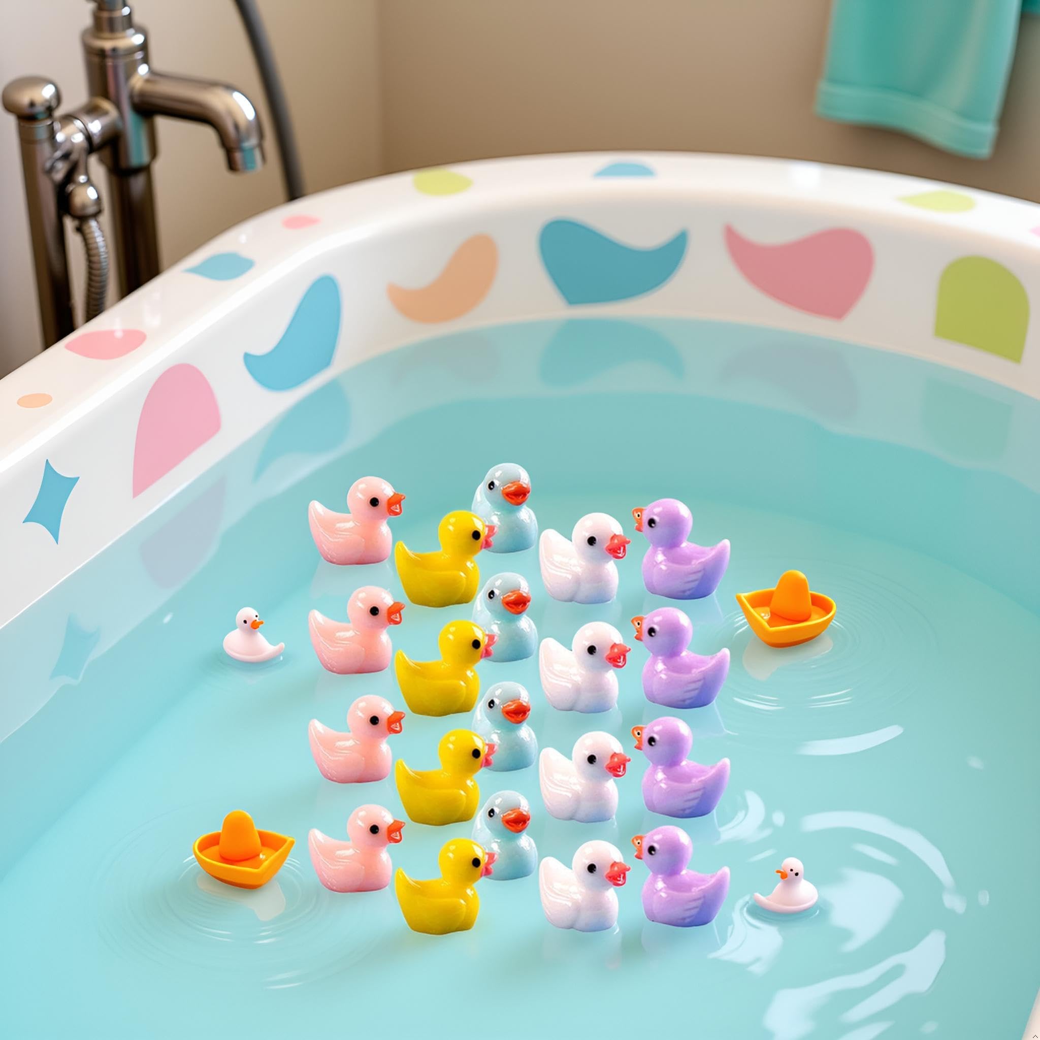 Junfamilee 20Pcs Miniature Ducks - Tiny Duck Figures For Dollhouse, Desktop, Or Decoration (Random Colors) - View #12