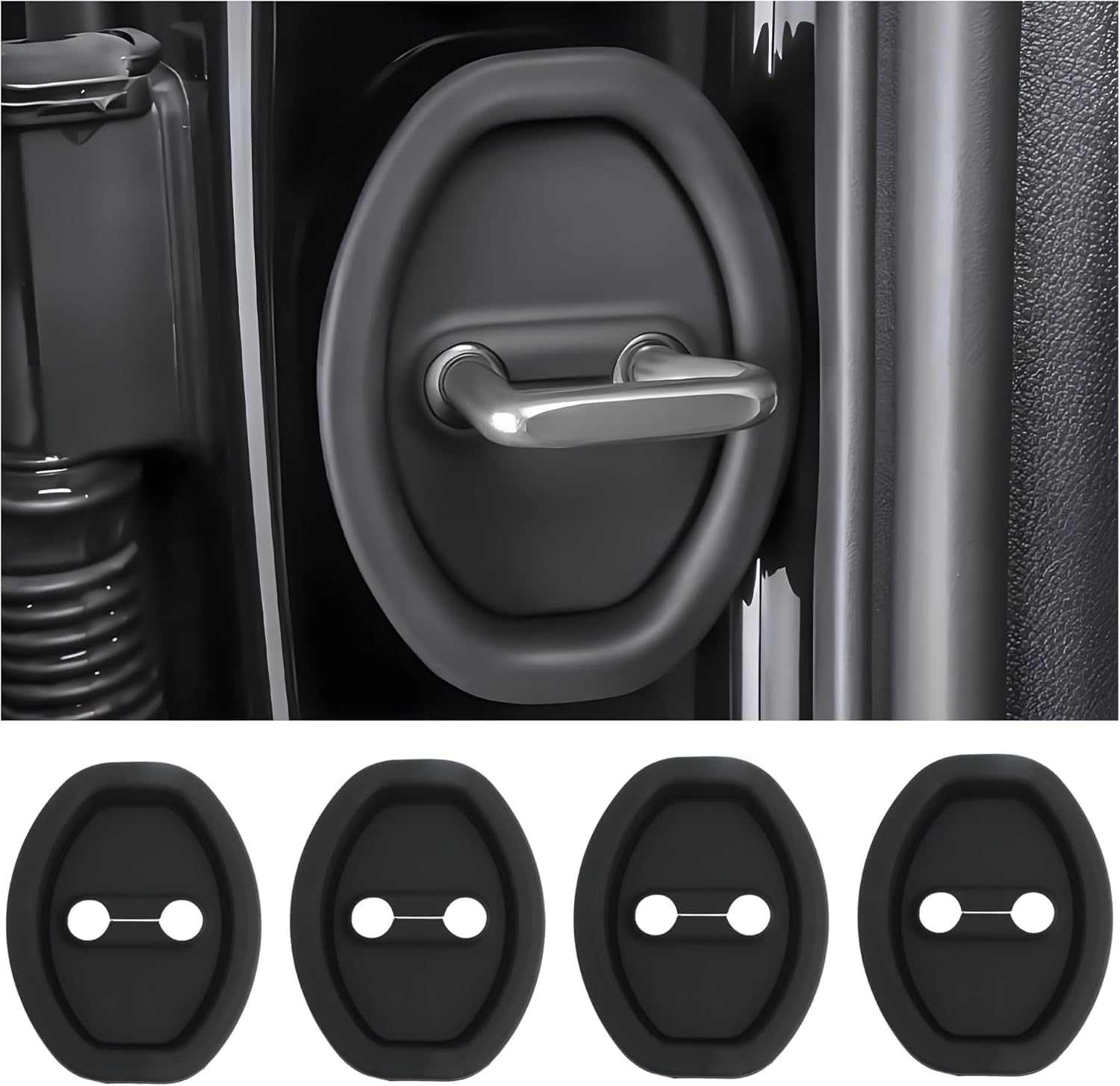 4pcs Door Lock Protector,Compatible with Mercedes-Benz Klasse GLC GLC 300 X253 GLC 200 X253 GLC 300e,Car Accessories