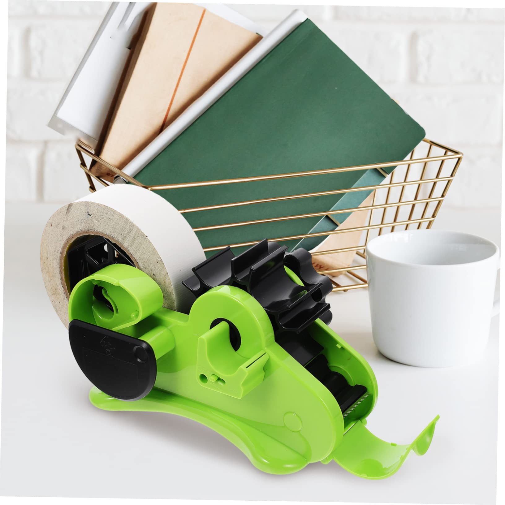 MAGICLULU Dispenser per Nastro Adesivo Termico Supporto da Tavolo per Distributore di Nastro Taglierina Pratica per Adesivo Realizzato Materiali di Durevole e Utilizzabile