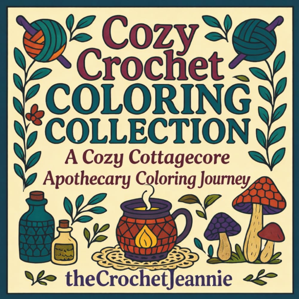 Cozy Crochet Coloring Collection: A Cozy Cottagecore Apothecary Coloring Journey
