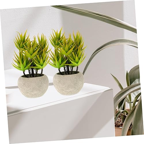 Miniatura 4 de Garneck Planta simulada en maceta, plantas de imitación de aloe de interior, plantas artificiales de interior, decoración de plantas artificiales,