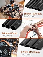 Vista 3 de Eventronic Kit de 900 tubos termorretráctiles de alambre, tubo termorretráctil industrial para cables, envoltura termorretráctil de grado marino