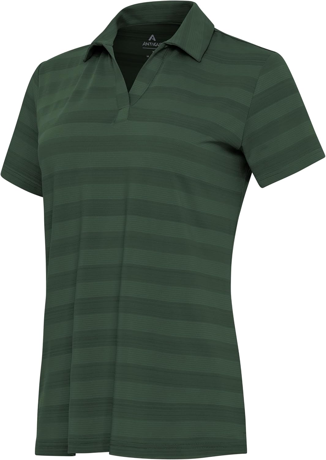 Antigua Women’s Tunnel Polo - Moisture-Wicking Golf Shirt with Performance Four-Way Stretch Tonal Shadow Stripe Top