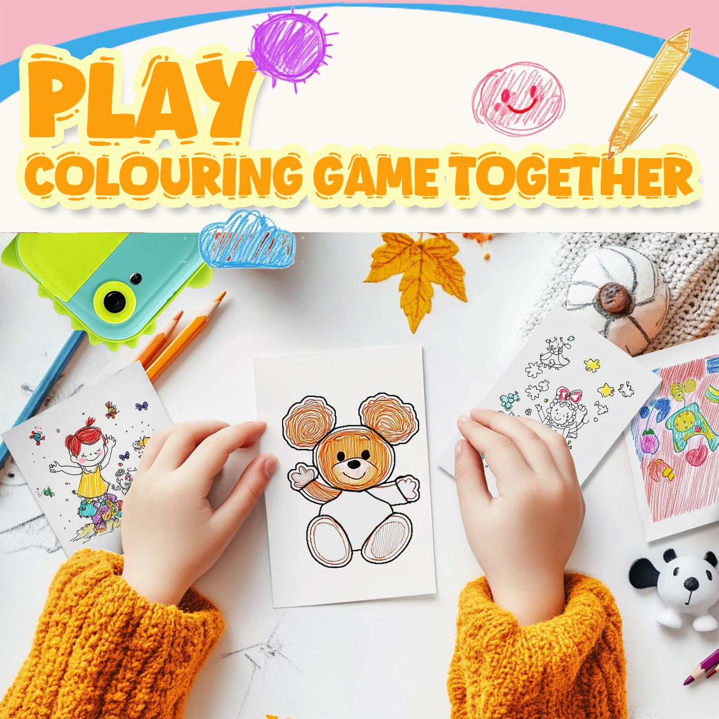 Pezzi di Carta Fotografica HD per Fotocamera Istantanea per Bambini, Rotoli Compatibili